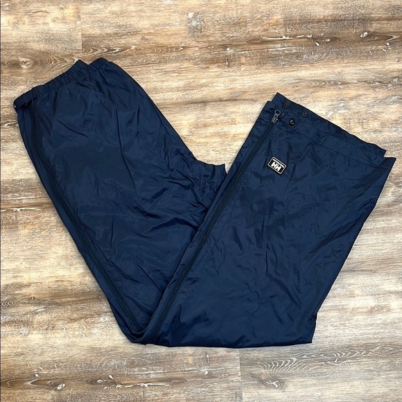 HH Helly Hansen VTG Navy Blue Weatherproof Shell Pants Men's Size XL Zip Sides - Picture 15 of 16